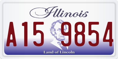 IL license plate A159854
