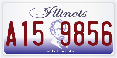 IL license plate A159856