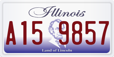 IL license plate A159857