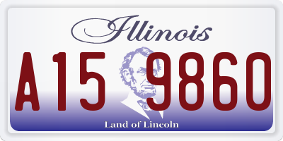 IL license plate A159860