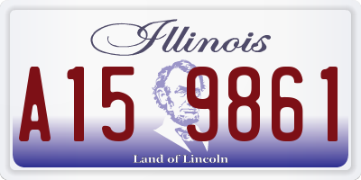 IL license plate A159861