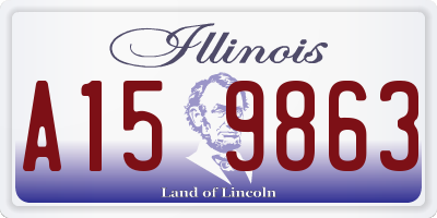 IL license plate A159863