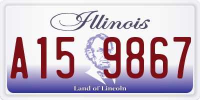 IL license plate A159867
