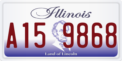 IL license plate A159868