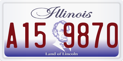 IL license plate A159870