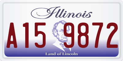 IL license plate A159872