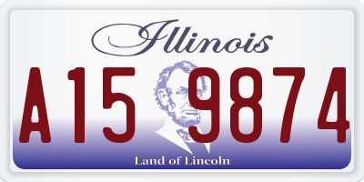 IL license plate A159874