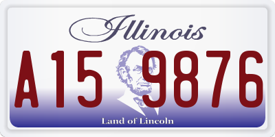 IL license plate A159876