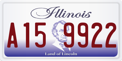 IL license plate A159922