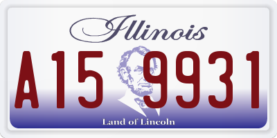 IL license plate A159931