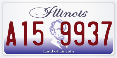 IL license plate A159937