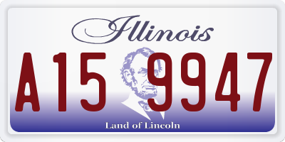IL license plate A159947