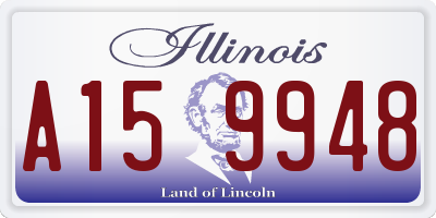 IL license plate A159948