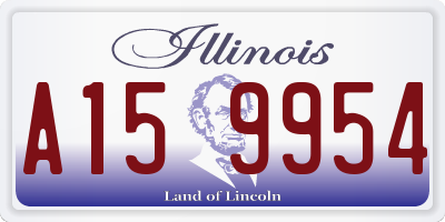 IL license plate A159954