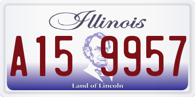 IL license plate A159957