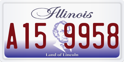 IL license plate A159958