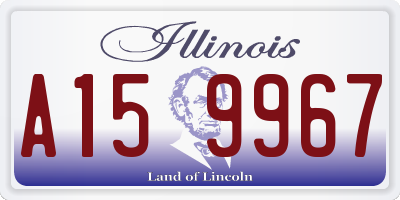 IL license plate A159967