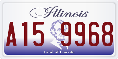 IL license plate A159968