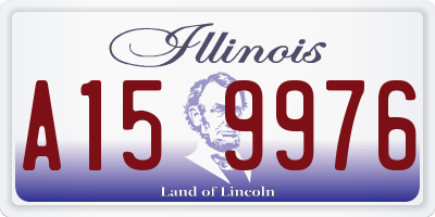 IL license plate A159976