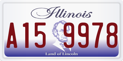 IL license plate A159978