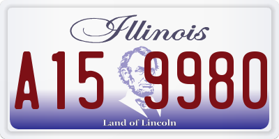 IL license plate A159980