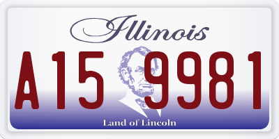 IL license plate A159981