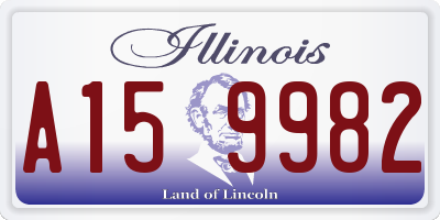 IL license plate A159982