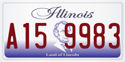 IL license plate A159983