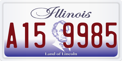 IL license plate A159985