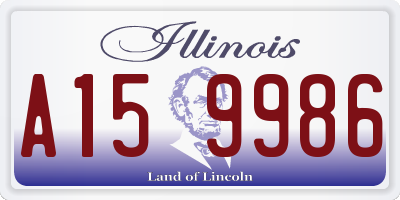 IL license plate A159986