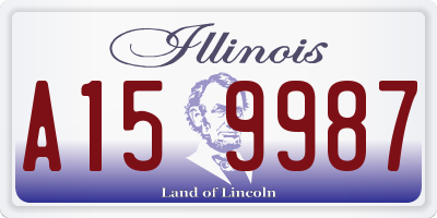 IL license plate A159987