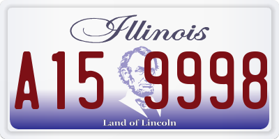 IL license plate A159998