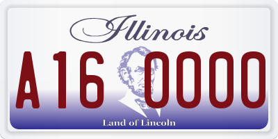 IL license plate A160000