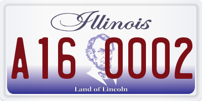 IL license plate A160002