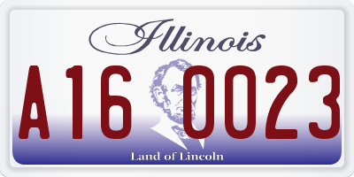 IL license plate A160023