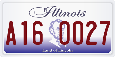 IL license plate A160027