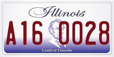 IL license plate A160028