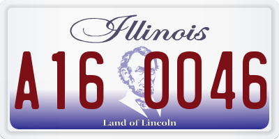 IL license plate A160046