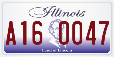 IL license plate A160047