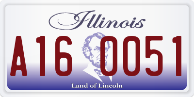 IL license plate A160051