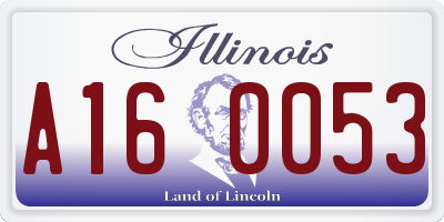 IL license plate A160053