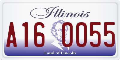 IL license plate A160055
