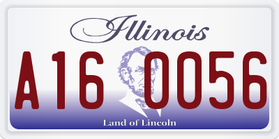 IL license plate A160056