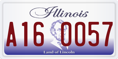 IL license plate A160057