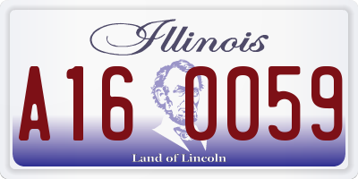 IL license plate A160059