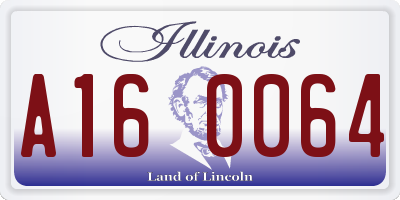 IL license plate A160064