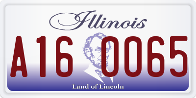 IL license plate A160065