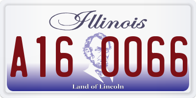 IL license plate A160066