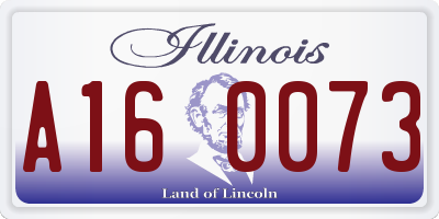 IL license plate A160073