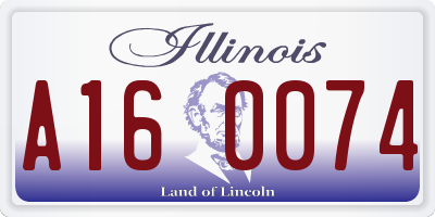 IL license plate A160074